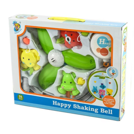 Carusele, proiectoare, lampi de veghe - Carusel Muzical Rotativ pentru Patut Bebe cu 3 Figurine Plastic