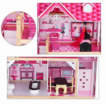 Casuta Gigant din lemn pentru papusi VIP Lady Villa [6]