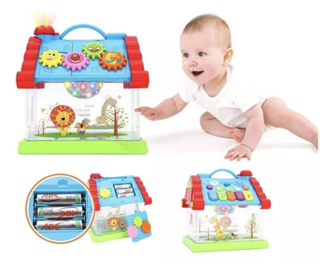 Casuta interactiva Home pentru bebelusi – cu lumini, muzica si proiectii stelare [5]