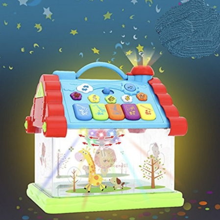 Jocuri si Jucarii - Casuta interactiva Home pentru bebelusi – cu lumini, muzica si proiectii stelare
