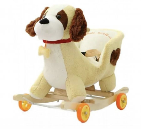 Camera copilului - Catelul Azorel crem Din Plus Balansoar Si Cu Roti