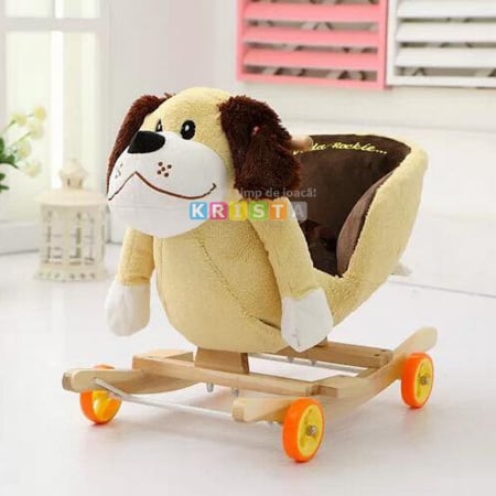 Camera copilului - Catelul Azorel crem Din Plus Balansoar Si Cu Roti