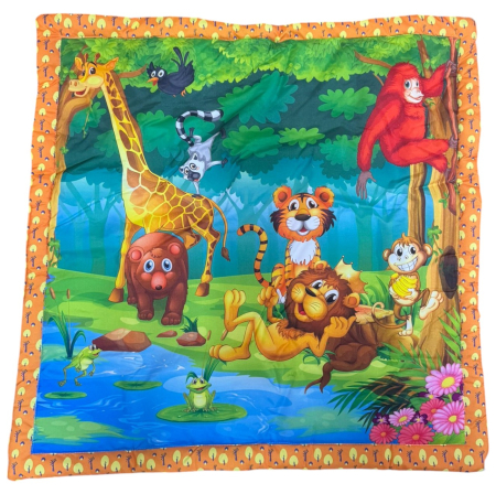 Centru de activitati bebelusi, saltea cu arcada cu jucarii, muzicala, Baby Jungle Animals [4]