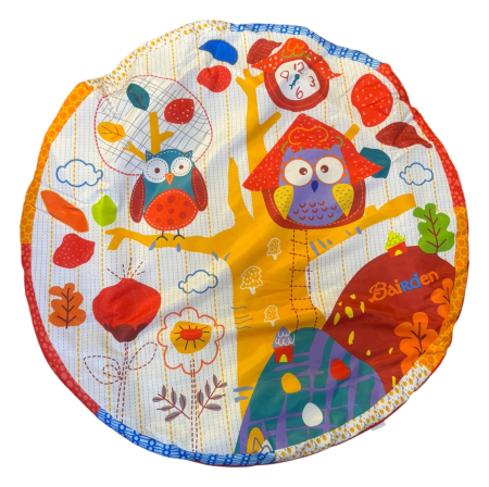 Centru de activitati bebelusi, saltea rotunda cu arcada cu jucarii, Copacul cu Bufnite [3]
