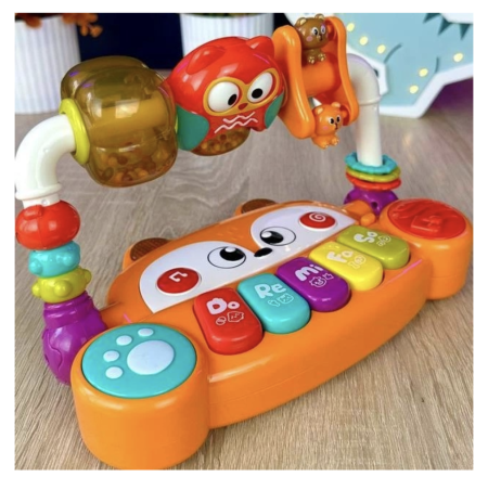 Jocuri si Jucarii - Centru de activitati interactiv Vulpita si Bufnita cu lumini si sunete, 12 luni+