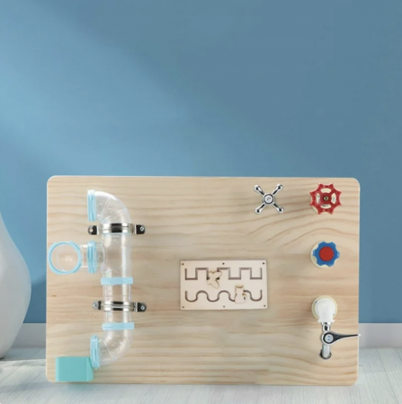 Centru Cub cu activitati multiple, tip Busy Board, din lemn [10]