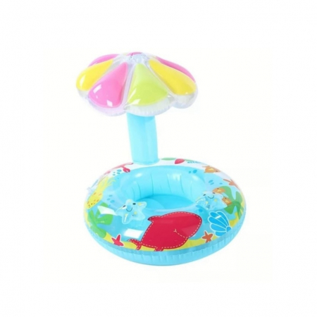 Colac Bebe pentru Inot, Cu Protectie Solara Stea de mare, bleu [5]