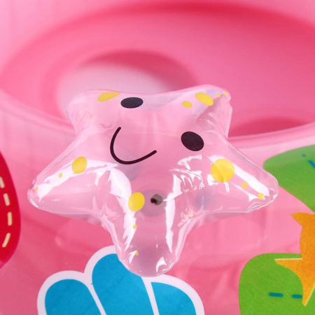 Colac Bebe pentru Inot, Cu Protectie Solara Stea de mare, roz [2]