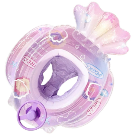 Jucarii de exterior - Colac copii cu chilotel, volan si scoica, 70 x 75 cm, 1–5 ani, PVC