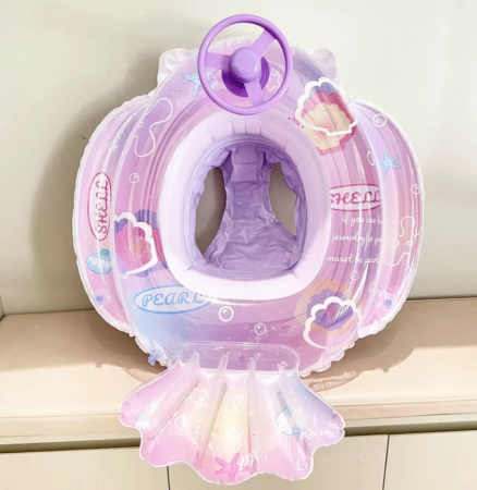 Colac copii cu chilotel, volan si scoica, 70 x 75 cm, 1–5 ani, PVC [4]