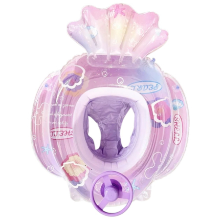 Jucarii de exterior - Colac copii cu chilotel, volan si scoica, 70 x 75 cm, 1–5 ani, PVC