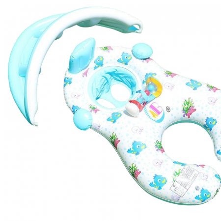 Colac Dublu Mama si Copilul cu acoperis detasabil, alb [5]