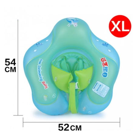 Colac gonflabil bebe cu suport si centura, PVC, marime XL reglabila, 2-6 ani [7]