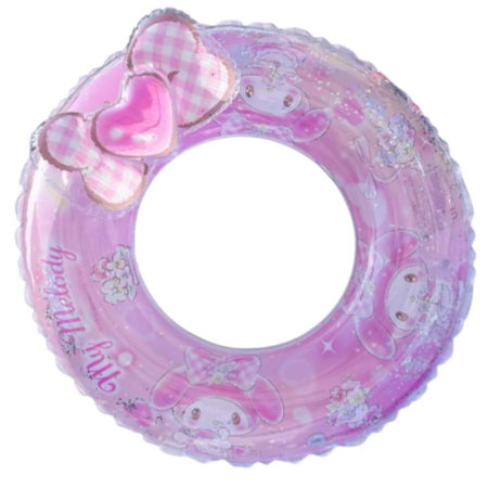 Jocuri si Jucarii - Colac gonflabil roz cu fundita, 70 cm, PVC