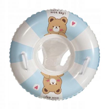 Colac Gonflabil pentru Copii cu Scaunel Interior – Summer, Model Bleu cu Alb [3]