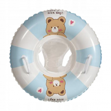 Colac Gonflabil pentru Copii cu Scaunel Interior – Summer, Model Bleu cu Alb [2]