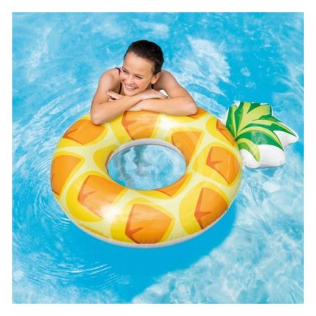 Gonflabile - Colac gonflabil tip saltea, Ananas Pineapple, 117x86 cm, 56266