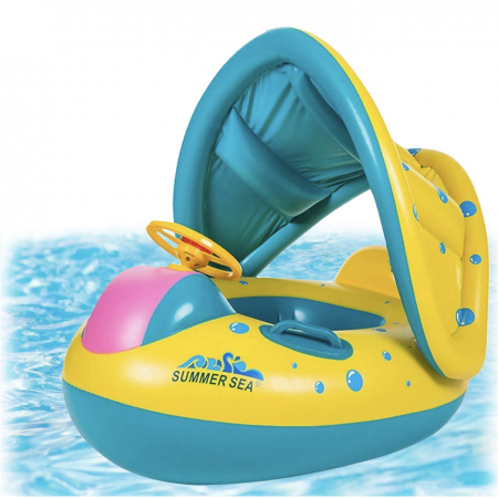 Gonflabile - Colac Inot Cu Protectie Solara Baby Swim
