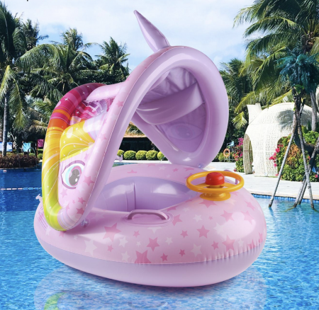 Colac inot cu protectie solara si volan - Unicornul roz [2]