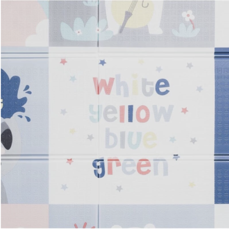 Covor bebe pliabil, gros, termoizolant, cu 2 fete, Happy Elephant, 200 x 150 x 1 cm [4]