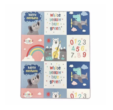 Covor bebe pliabil, gros, termoizolant, cu 2 fete, Happy Elephant, 200 x 150 x 1 cm [2]