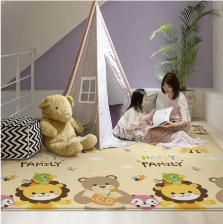 Covor bebe pliabil, gros, termoizolant, cu 2 fete, Happy family, 180x150 cm, M6 [2]