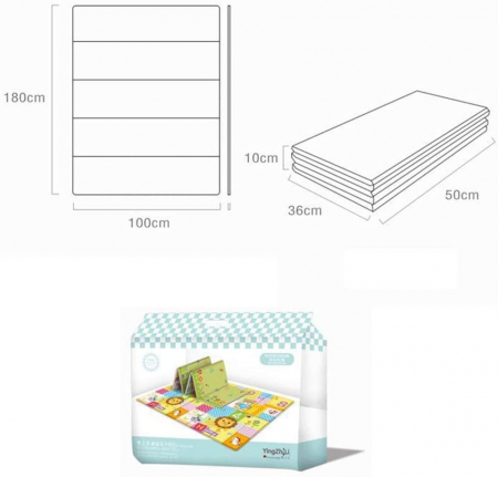 Covor bebe pliabil, gros, termoizolant, cu 2 fete, Lion Kingdom, 200 x 180 cm, 19500 [13]