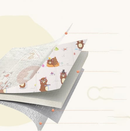 Covor bebe pliabil, gros, termoizolant, cu 2 fete, Lion Kingdom, 200 x 180 cm, 19500 [9]