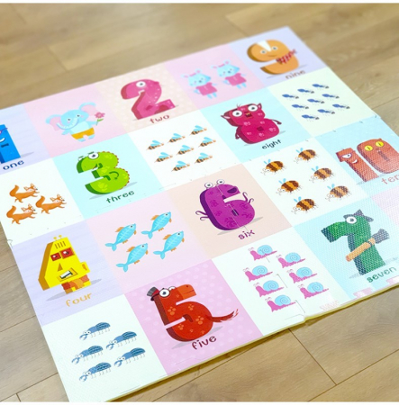 Covor puzzle EVA piese mari - Cifre si animale [6]