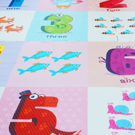 Covor puzzle EVA piese mari - Cifre si animale [4]