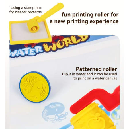 Covoras Aqua Doodle Animale Salbatice, cu Carioca de scris cu apa  si Sabloane [5]