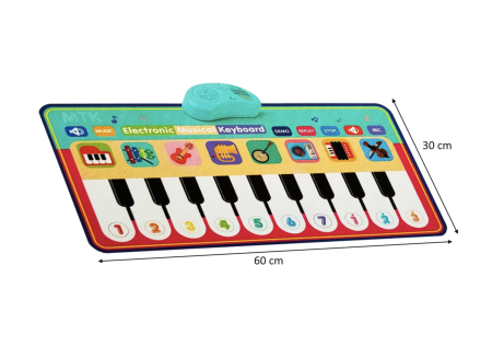 Jocuri si Jucarii - Covor Muzical Interactiv cu 10 Taste si 8 Instrumente