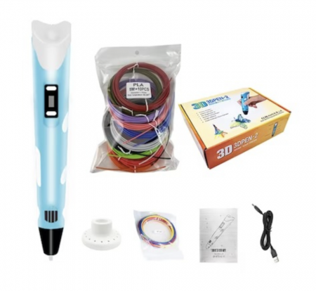 Jocuri de indemanare manuala - Creion inteligent de imprimare 3D, cu afisaj digital, incarcare USB si 104,5 m filament