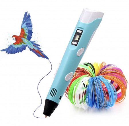 Jocuri de indemanare manuala - Creion inteligent de imprimare 3D, cu afisaj digital, incarcare USB si 104,5 m filament