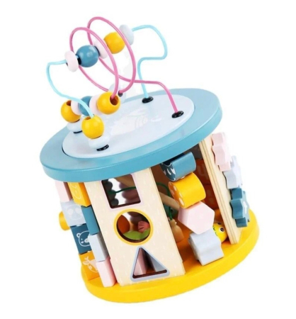 Cub Activitati Educativ Montessori 13 in 1, din lemn [10]