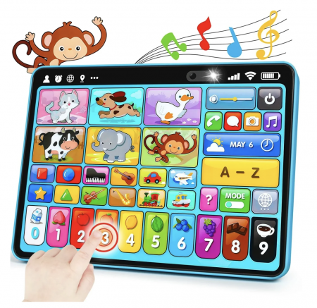 Jucarii pentru bebe - Tableta Interactiva 3 in 1 pentru Copii – Logopedica si Muzicala
