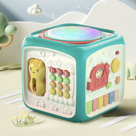 Cub Interactiv 6 in 1, cu Toba Muzicala Multifunctionala, verde [2]