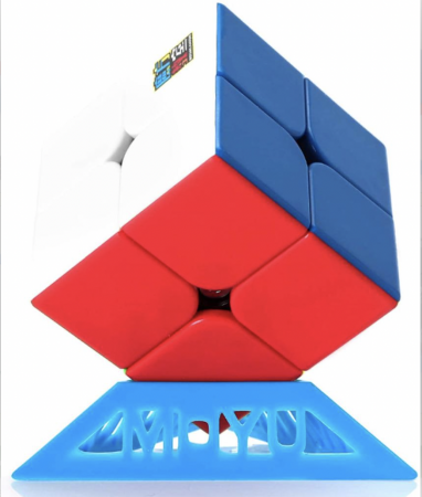 Cub mecanic 2x2x2, 3M Moyu Magnetic Stickerless, cu arc, de viteza Speedcube