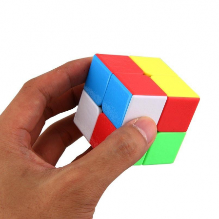 Cub mecanic 2x2x2, multicolor, Stickerless, de viteza Speedcube mecanic [5]