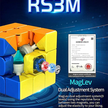 Cub rubik 5x5x5, 3M Moyu Magnetic Stickerless, cu arc, de viteza Speedcube [5]