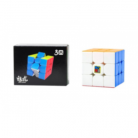 Cub mecanic 3x3x3, 3M Moyu Magnetic Stickerless, cu arc, de viteza Speedcube [9]