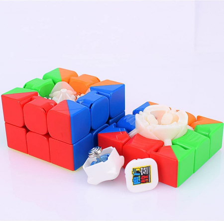 Cub mecanic 3x3x3, 3M Moyu Magnetic Stickerless, cu arc, de viteza Speedcube [4]