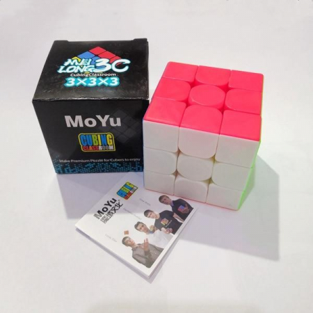 Cub rubik 3x3x3 antistres, multicolor, Moyu, Stickerless, de viteza, Speedcube [6]
