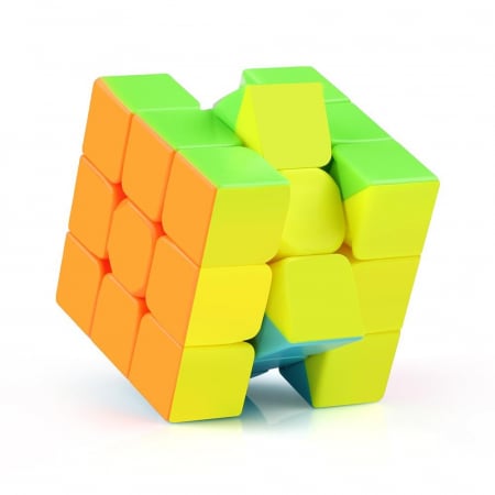Cub rubik 3x3x3 antistres, multicolor, Moyu, Stickerless, de viteza, Speedcube [10]