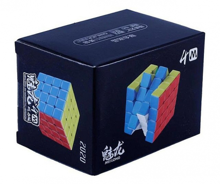 Cub mecanic 4x4x4, 3M Moyu Magnetic Black Line, cu arc, de viteza Speedcube [3]