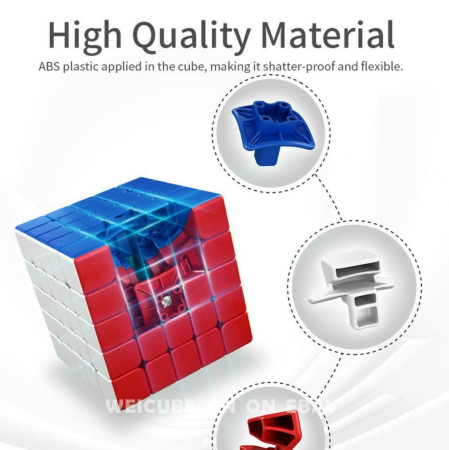 Cub mecanic 5x5x5, 3M Moyu Magnetic Stickerless, cu arc, de viteza Speedcube [2]