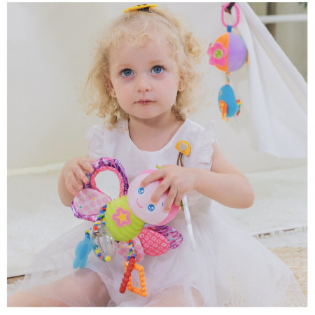 Jucarie Zornaitoare si Dentitie Bebe – Fluturasul roz, din plus [3]