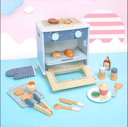 Cuptor de bucatarie pentru copii, My Little Oven, Montessori, din lemn [3]