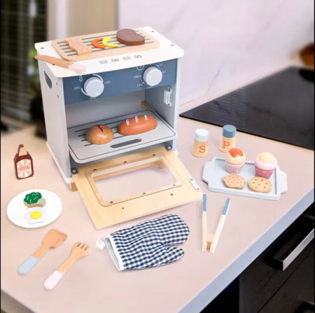 Cuptor de bucatarie pentru copii, My Little Oven, Montessori, din lemn [5]