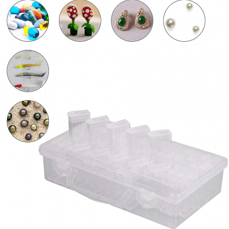 Tablouri pictura pe numere - Cutie depozitare 64 compartimente, pentru pietricele, bijuterii, accesorii mici